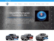 Tablet Screenshot of dieselperformanceconverters.com